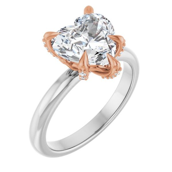 Claw-Prong Accented Engagement Ring