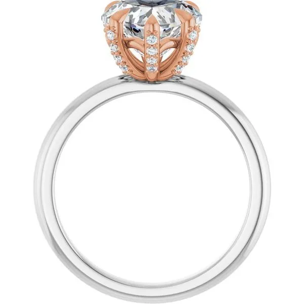 Claw-Prong Accented Engagement Ring Image 2 Don's Jewelry & Design Washington, IA