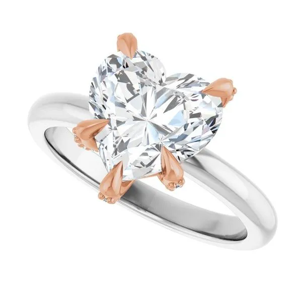 Claw-Prong Accented Engagement Ring Image 5 J. West Jewelers Round Rock, TX