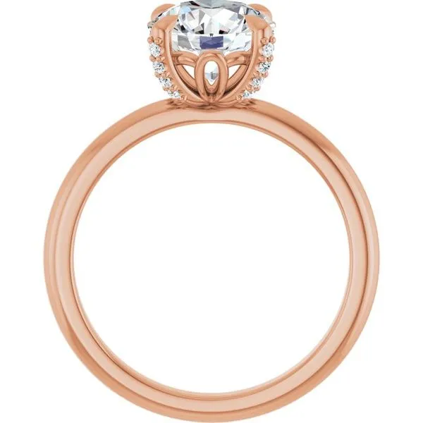 Claw-Prong Accented Engagement Ring Image 2 J. West Jewelers Round Rock, TX