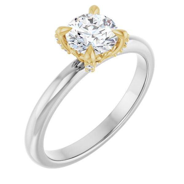 Claw-Prong Accented Engagement Ring