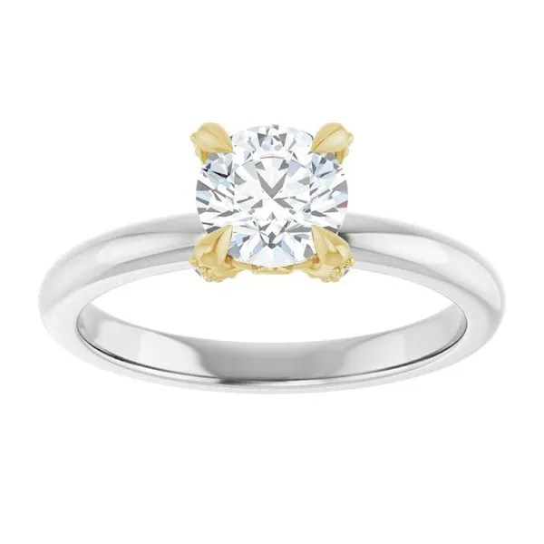 Claw-Prong Accented Engagement Ring Image 3 Stuart Benjamin & Co. Jewelry Designs San Diego, CA