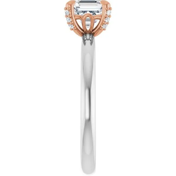 Claw-Prong Accented Engagement Ring Image 4 Austin's Fine Diamonds & Jewelry Lyndhurst, NJ