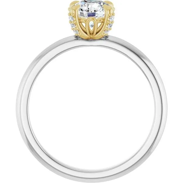 Claw-Prong Accented Engagement Ring Image 2 Raleigh Diamond Fine Jewelry Raleigh, NC
