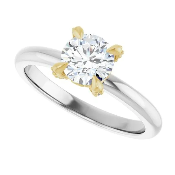 Claw-Prong Accented Engagement Ring Image 5 Northwood Jewelers Northwood, OH