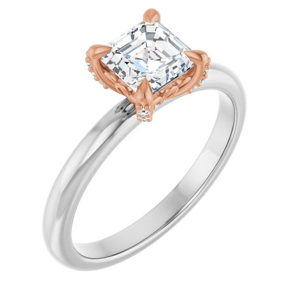 Claw-Prong Accented Engagement Ring