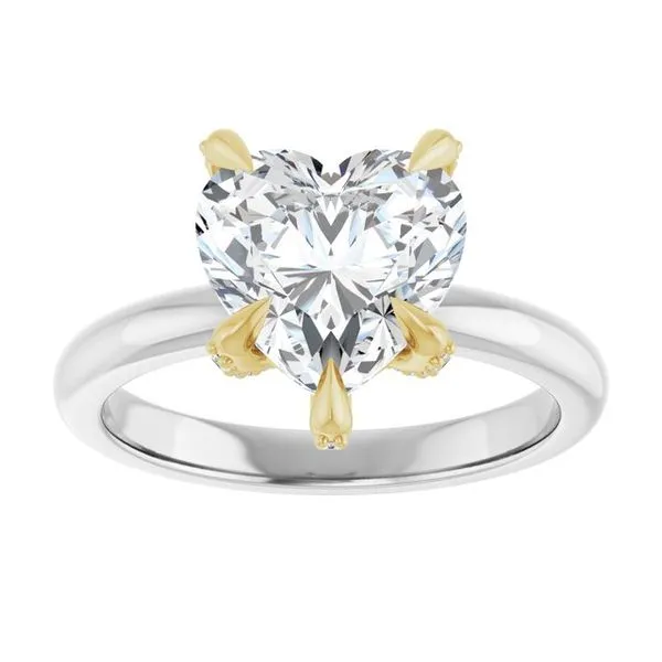 Claw-Prong Accented Engagement Ring Image 3 Vulcan's Forge LLC KANSAS CITY, MO