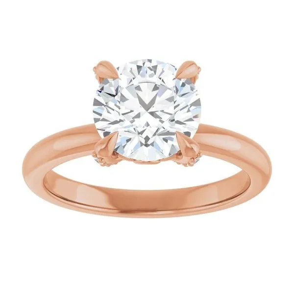 Claw-Prong Accented Engagement Ring Image 3 Michael Szwed Jewelers Longmeadow, MA