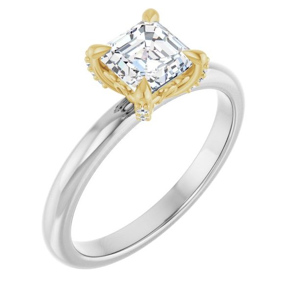 Claw-Prong Accented Engagement Ring