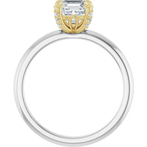 Claw-Prong Accented Engagement Ring Image 2 J. West Jewelers Round Rock, TX