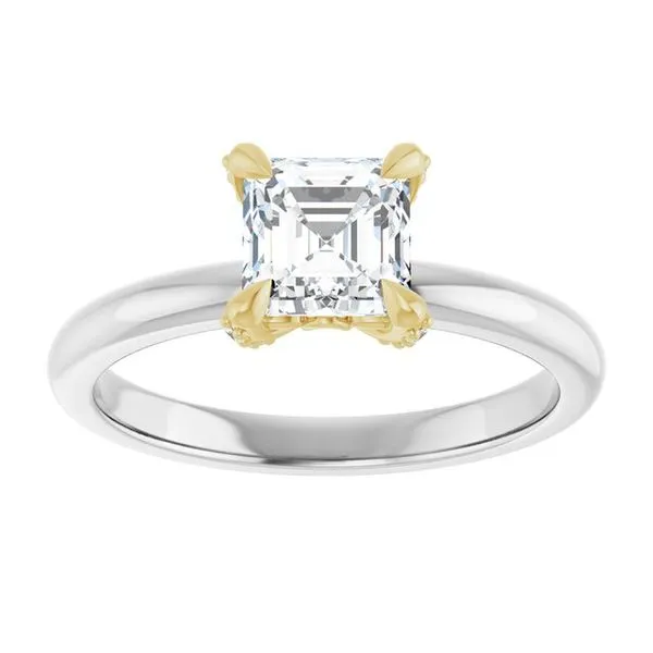 Claw-Prong Accented Engagement Ring Image 3 Ocean View Jewelers Millville, DE
