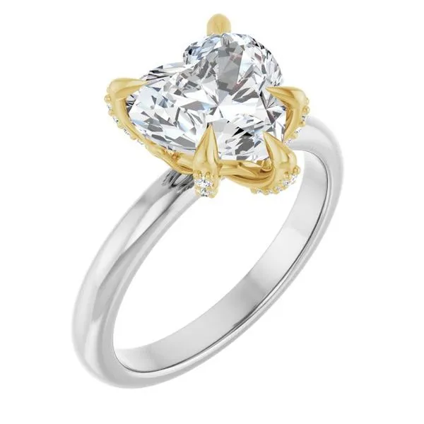 Claw-Prong Accented Engagement Ring House of Silva Wooster, OH