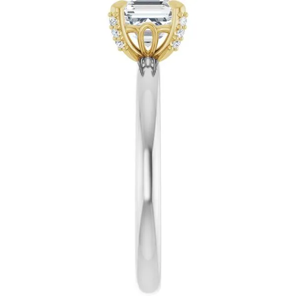 Claw-Prong Accented Engagement Ring Image 4 Stuart Benjamin & Co. Jewelry Designs San Diego, CA