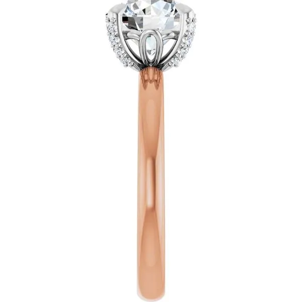 Claw-Prong Accented Engagement Ring Image 4 House of Silva Wooster, OH
