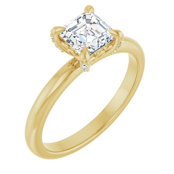 Claw-Prong Accented Engagement Ring