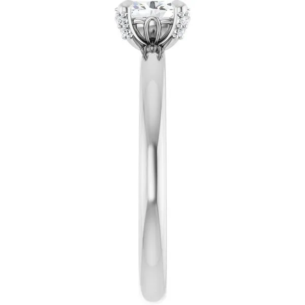 Claw-Prong Accented Engagement Ring Image 4 Stuart Benjamin & Co. Jewelry Designs San Diego, CA
