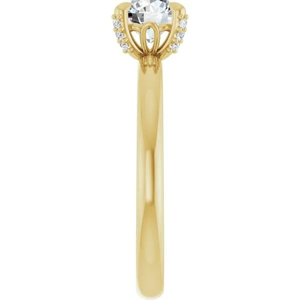 Claw-Prong Accented Engagement Ring Image 4 J. West Jewelers Round Rock, TX