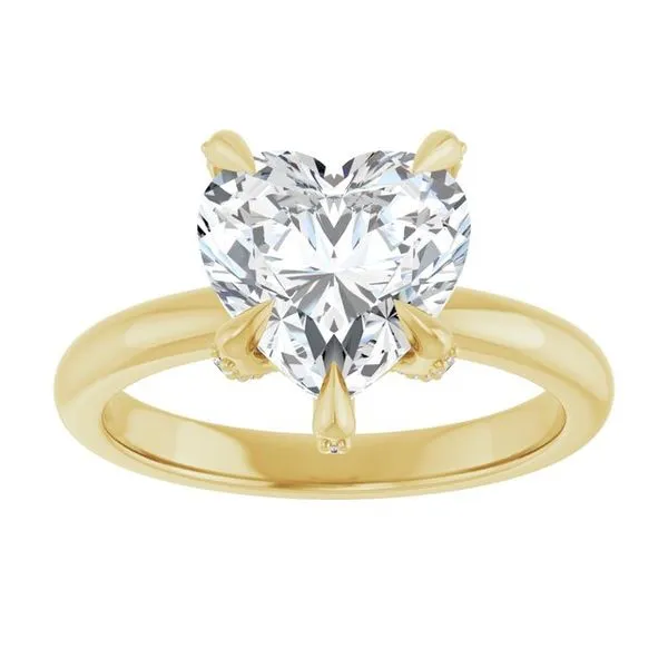 Claw-Prong Accented Engagement Ring Image 3 Banks Jewelers Burnsville, NC
