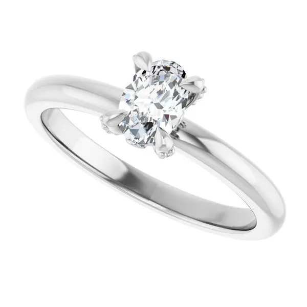 Claw-Prong Accented Engagement Ring Image 5 Jimmy Smith Jewelers Decatur, AL