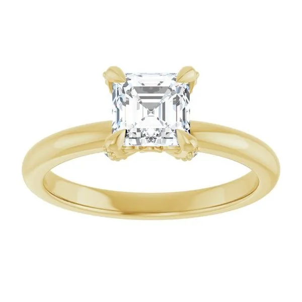 Claw-Prong Accented Engagement Ring Image 3 Clater Jewelers Louisville, KY
