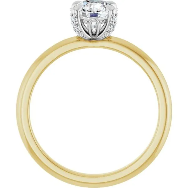 Claw-Prong Accented Engagement Ring Image 2 Don's Jewelry & Design Washington, IA