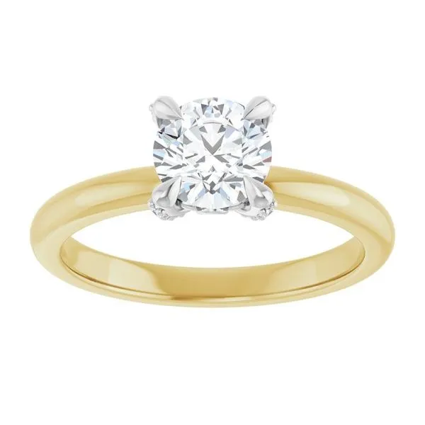 Claw-Prong Accented Engagement Ring Image 3 Ask Design Jewelers Olean, NY