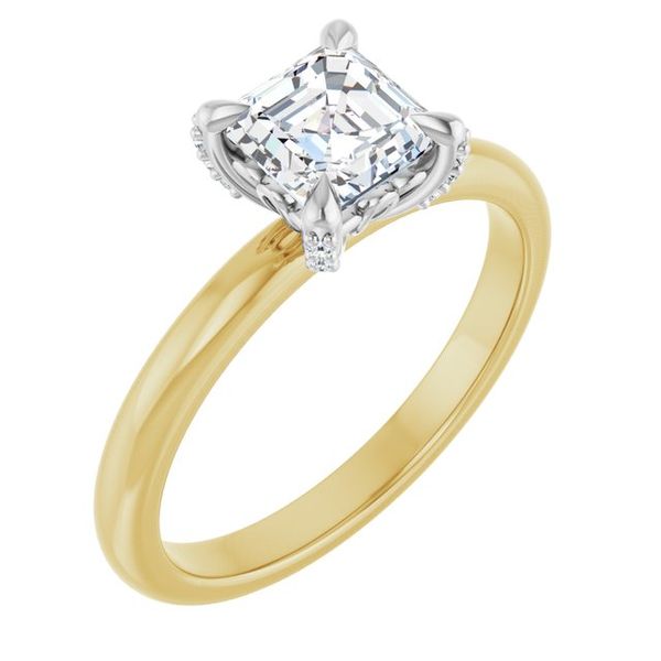 Claw-Prong Accented Engagement Ring