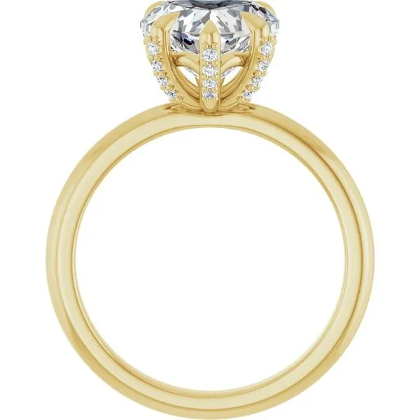 Claw-Prong Accented Engagement Ring Image 2 Austin's Fine Diamonds & Jewelry Lyndhurst, NJ