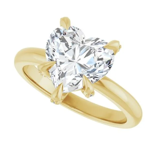 Claw-Prong Accented Engagement Ring Image 5 Don's Jewelry & Design Washington, IA