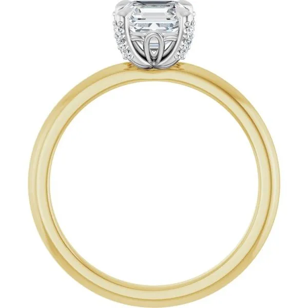 Claw-Prong Accented Engagement Ring Image 2 J. West Jewelers Round Rock, TX
