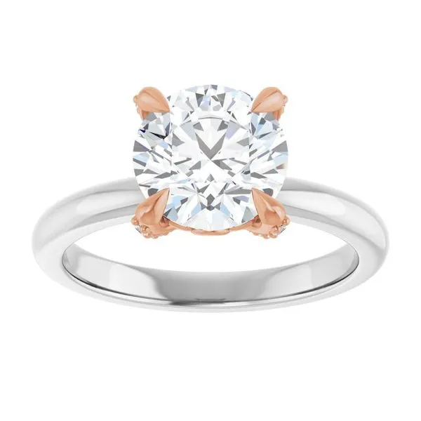 Claw-Prong Accented Engagement Ring Image 3 Raleigh Diamond Fine Jewelry Raleigh, NC