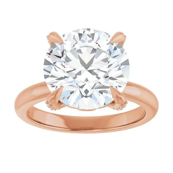 Claw-Prong Accented Engagement Ring Image 3 Redlands Jewelers Redlands, CA