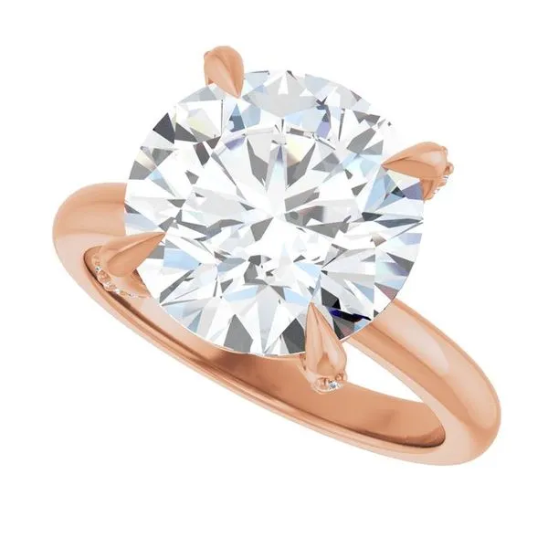 Claw-Prong Accented Engagement Ring Image 5 Mark Jewellers La Crosse, WI