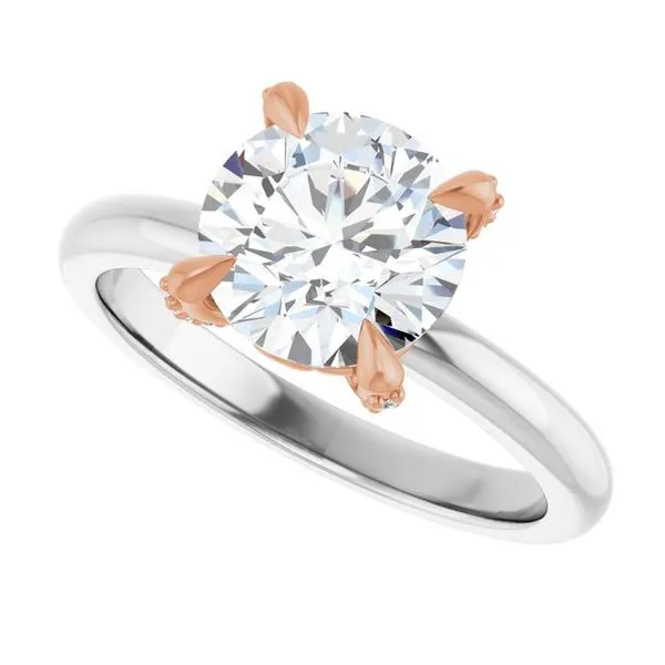 Claw-Prong Accented Engagement Ring Image 5 Vulcan's Forge LLC KANSAS CITY, MO