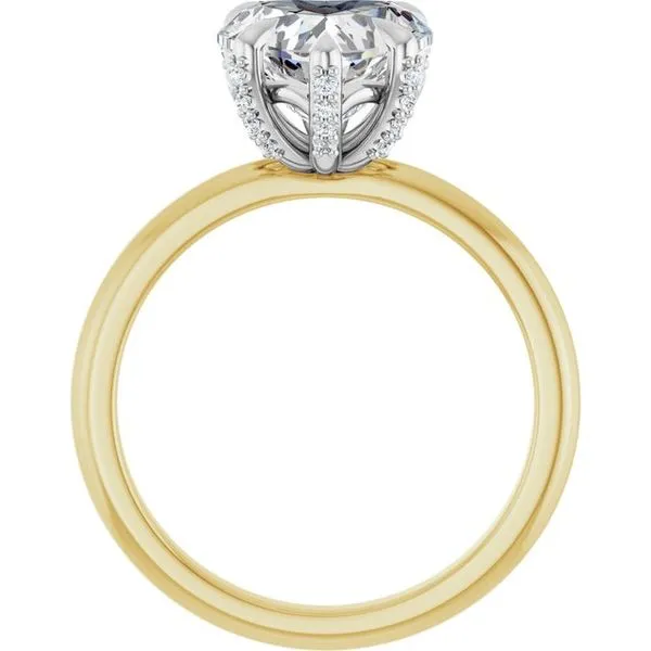 Claw-Prong Accented Engagement Ring Image 2 Don's Jewelry & Design Washington, IA