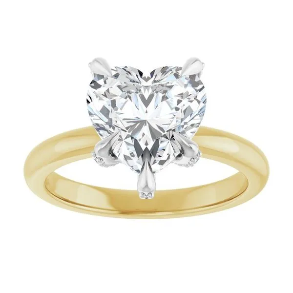 Claw-Prong Accented Engagement Ring Image 3 JF Jones Jewelers Rochester, NY