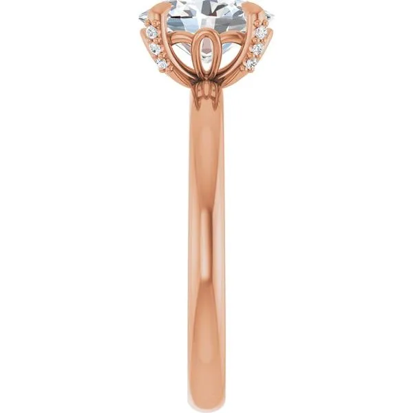 Claw-Prong Accented Engagement Ring Image 4 Jimmy Smith Jewelers Decatur, AL