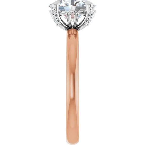 Claw-Prong Accented Engagement Ring Image 4 JF Jones Jewelers Rochester, NY