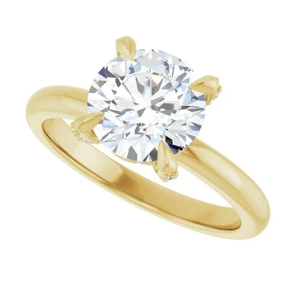 Claw-Prong Accented Engagement Ring Image 5 J. West Jewelers Round Rock, TX