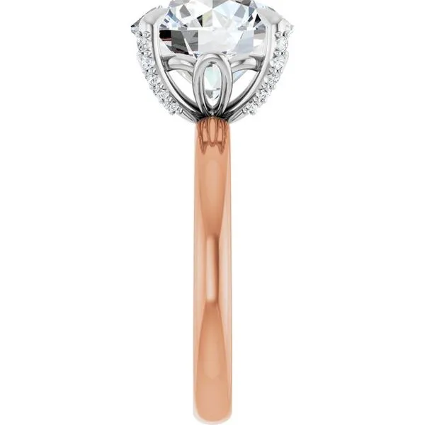 Claw-Prong Accented Engagement Ring Image 4 Michael Szwed Jewelers Longmeadow, MA