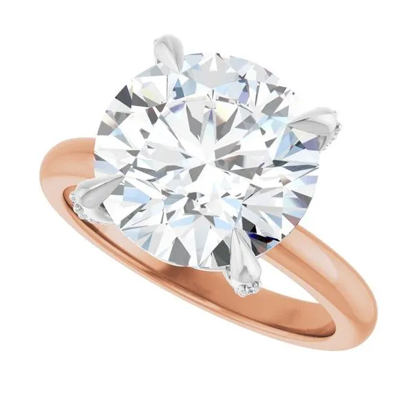 Claw-Prong Accented Engagement Ring Image 5 Stuart Benjamin & Co. Jewelry Designs San Diego, CA