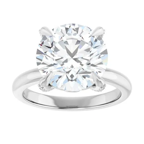 Claw-Prong Accented Engagement Ring Image 3 J. Thomas Jewelers Rochester Hills, MI
