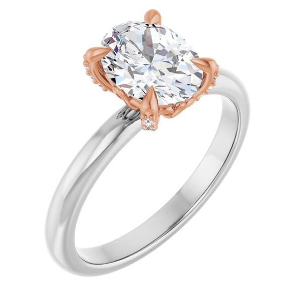 Claw-Prong Accented Engagement Ring