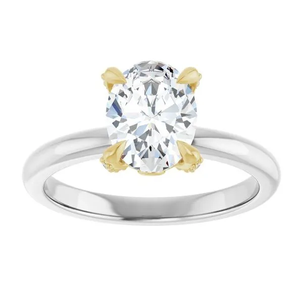 Claw-Prong Accented Engagement Ring Image 3 Don's Jewelry & Design Washington, IA