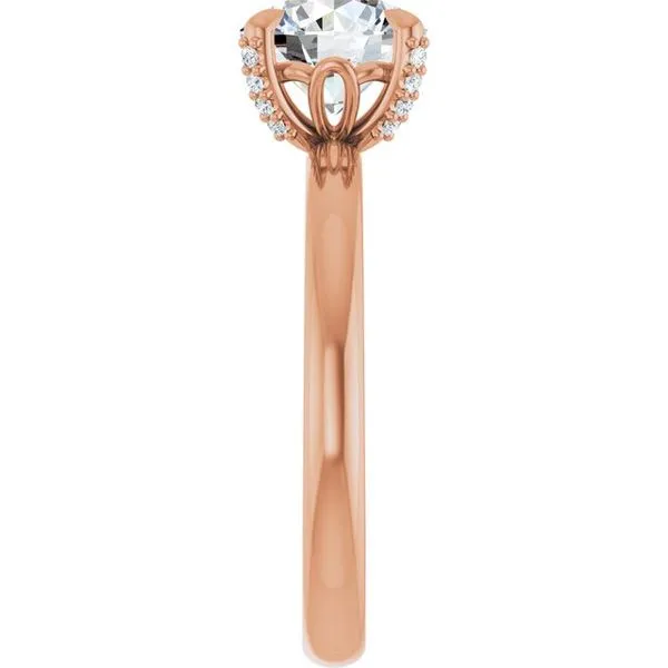 Claw-Prong Accented Engagement Ring Image 4 Arezzo Jewelers Elmwood Park, IL