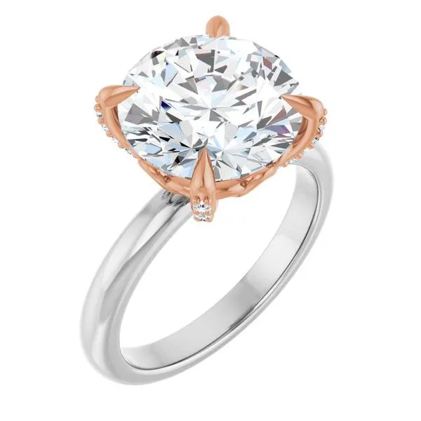 Claw-Prong Accented Engagement Ring J. West Jewelers Round Rock, TX