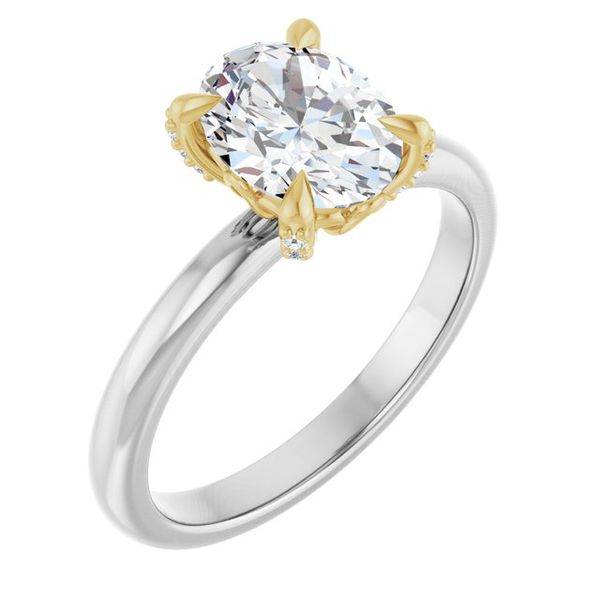 Claw-Prong Accented Engagement Ring