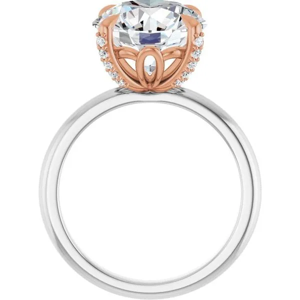 Claw-Prong Accented Engagement Ring Image 2 JF Jones Jewelers Rochester, NY