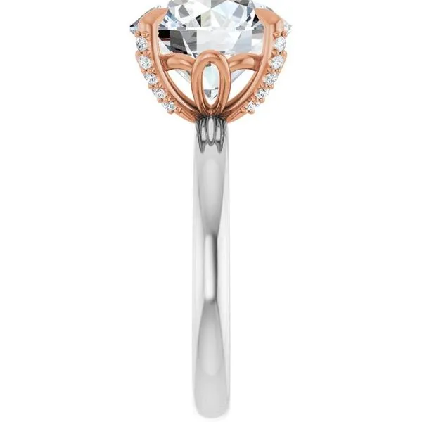 Claw-Prong Accented Engagement Ring Image 4 Vulcan's Forge LLC KANSAS CITY, MO