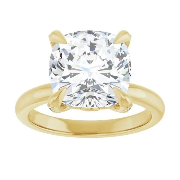 Claw-Prong Accented Engagement Ring Image 3 Futer Bros Jewelers York, PA